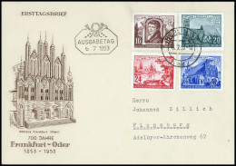 1953, DDR, 358-61, FDC - Andere & Zonder Classificatie