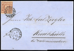 1850, Altdeutschland Bayern, 4 II, Brief - Altri & Non Classificati