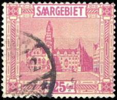 1923, Saar, 100 V, Gest. - Andere & Zonder Classificatie