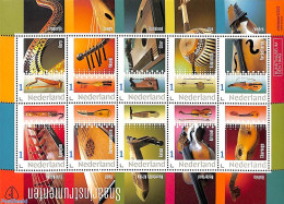 Netherlands - Personal Stamps TNT/PNL 2022 String Instuments 10v M/s, Mint NH, Performance Art - Music - Musical Instr.. - Musik