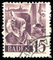 1947, Französische Zone Baden, 5 III, Gest. - Sonstige & Ohne Zuordnung