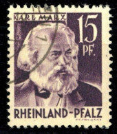 1947, Französische Zone Rheinland Pfalz, 5 VIII, Gest. - Andere & Zonder Classificatie