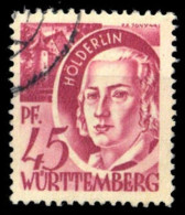 1947, Französische Zone Württemberg, 9 PF I, Gest. - Autres & Non Classés