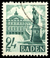1948, Französische Zone Baden, 22 PF I, Gest. - Altri & Non Classificati