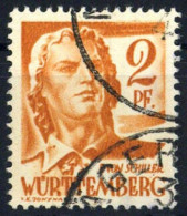 1948, Französische Zone Württemberg, 14 PF II, Gest. - Andere & Zonder Classificatie