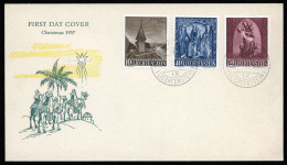 1957, Liechtenstein, 386-88, FDC - Otros & Sin Clasificación