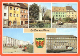 72125928 Pirna Haus Des Th Jacobaer Postmeilensaeule Markt Pirna Sonnenstein Hot - Pirna