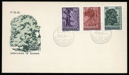 1959, Liechtenstein, 377-79, FDC - Autres & Non Classés