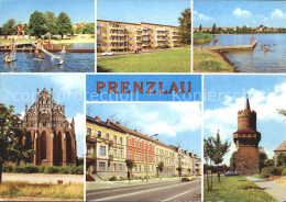 72125927 Prenzlau Freibad Am Uckersee Stadtblick St Marienkirche Puschkinstr Mit - Prenzlau