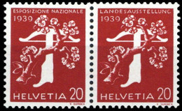 1939, Schweiz, W 23, ** - Se-Tenant