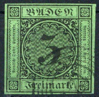 1853, Altdeutschland Baden, 6, Gest. - Autres & Non Classés
