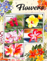 Ghana 2023 Flowers 5v M/s, Mint NH, Nature - Flowers & Plants - Autres & Non Classés