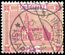 1923, Saar, 100 VI, Gest. - Andere & Zonder Classificatie