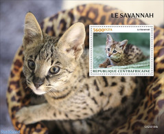 Central Africa 2023 Savannah Cat, Mint NH, Nature - Cats - Centraal-Afrikaanse Republiek