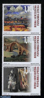Bosnia Herzegovina - Serbian Adm. 2023 Paintings 3v [::], Mint NH, Art - Bridges And Tunnels - Paintings - Bruggen