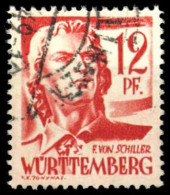 1948, Französische Zone Württemberg, 18 PF I, Gest. - Andere & Zonder Classificatie