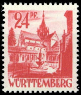 1947, Französische Zone Württemberg, 8 PF VI, ** - Autres & Non Classés