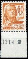 1947, Französische Zone Württemberg, 10 PF II, ** - Andere & Zonder Classificatie