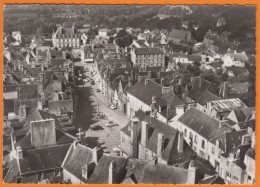 CPSM De 56 GUEMENE-sur-SCORFF  Vue Générale De La Grande Rue  Non écrite  EN AVION AU DESSUS DE... - Guemene Sur Scorff