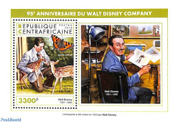 Central Africa 2018 Walt Disney Company S/s, Mint NH, Nature - Butterflies - Deer - Art - Disney - Disney