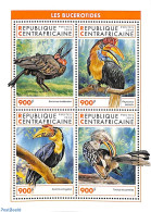 Central Africa 2018 Hornbill 4v M/s, Mint NH, Nature - Birds - Zentralafrik. Republik