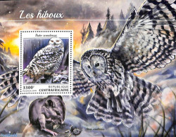 Central Africa 2018 Owls S/s, Mint NH, Nature - Birds - Owls - Central African Republic