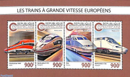 Central Africa 2018 High Speed Trains 4v M/s, Mint NH, Transport - Railways - Treinen