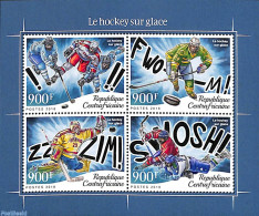 Central Africa 2018 Ice Hockey 4v M/s, Mint NH, Sport - Ice Hockey - Hockey (Ice)