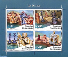 Central Africa 2018 Chess 4v M/s, Mint NH, Sport - Chess - Scacchi