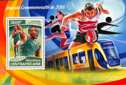 Central Africa 2019 Commonweralth Games S/s, Mint NH, Sport - Transport - Sport (other And Mixed) - Trams - Tramways