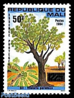 Mali 1992 50fr On 1225fr, Mint NH, Nature - Trees & Forests - Rotary, Lions Club