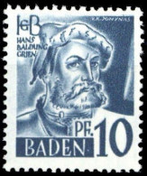 1947, Französische Zone Baden, 3 PF III, ** - Sonstige & Ohne Zuordnung