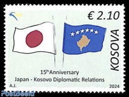 Kosovo 2024 Diplomatic Relations With Japan 1v, Mint NH, History - Flags - Autres & Non Classés