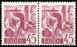 1947, Französische Zone Baden, 9 PF III, ** - Otros & Sin Clasificación