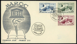 1958, Marokko, 435-37, FDC - Marokko (1956-...)