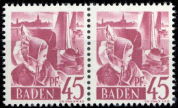 1947, Französische Zone Baden, 9 PF II, ** - Andere & Zonder Classificatie