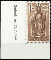 1947, Französische Zone Rheinland Pfalz, 15 Bru, ** - Other & Unclassified