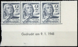 1948, Französische Zone Württemberg, 1 Bru, ** - Autres & Non Classés