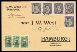 1918, Liberia, 252 (2) U.a., Briefst. - Liberia