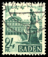 1948, Französische Zone Baden, 22 PF II, Gest. - Andere & Zonder Classificatie