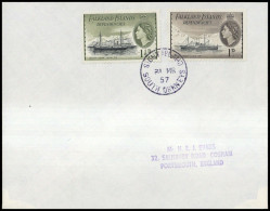 1954, Falkland Abhänige Gebiete E Allg. Ausgaben, 20-21, Brief - Falklandeilanden