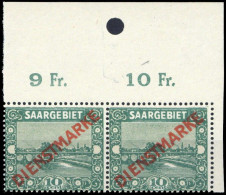 1922, Saar, D 3 VIII, ** - Otros & Sin Clasificación