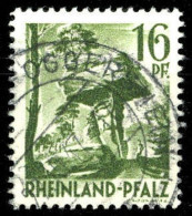 1947, Französische Zone Rheinland Pfalz, 6 PF II, Gest. - Autres & Non Classés