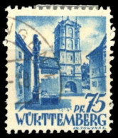 1947, Französische Zone Württemberg, 11 PF II, Gest. - Otros & Sin Clasificación