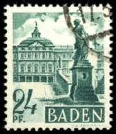 1948, Französische Zone Baden, 22 PF III, Gest. - Otros & Sin Clasificación