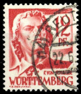 1948, Französische Zone Württemberg, 18 PF II, Gest. - Altri & Non Classificati