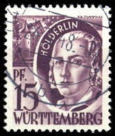 1947, Französische Zone Württemberg, 5 PF I, Gest. - Otros & Sin Clasificación