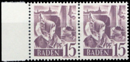 1947, Französische Zone Baden, 5 PF IV, ** - Andere & Zonder Classificatie