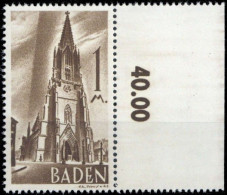 1947, Französische Zone Baden, 13 PF VII, ** - Otros & Sin Clasificación