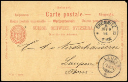 1892, Schweiz, P 29 A, Brief - Otros & Sin Clasificación